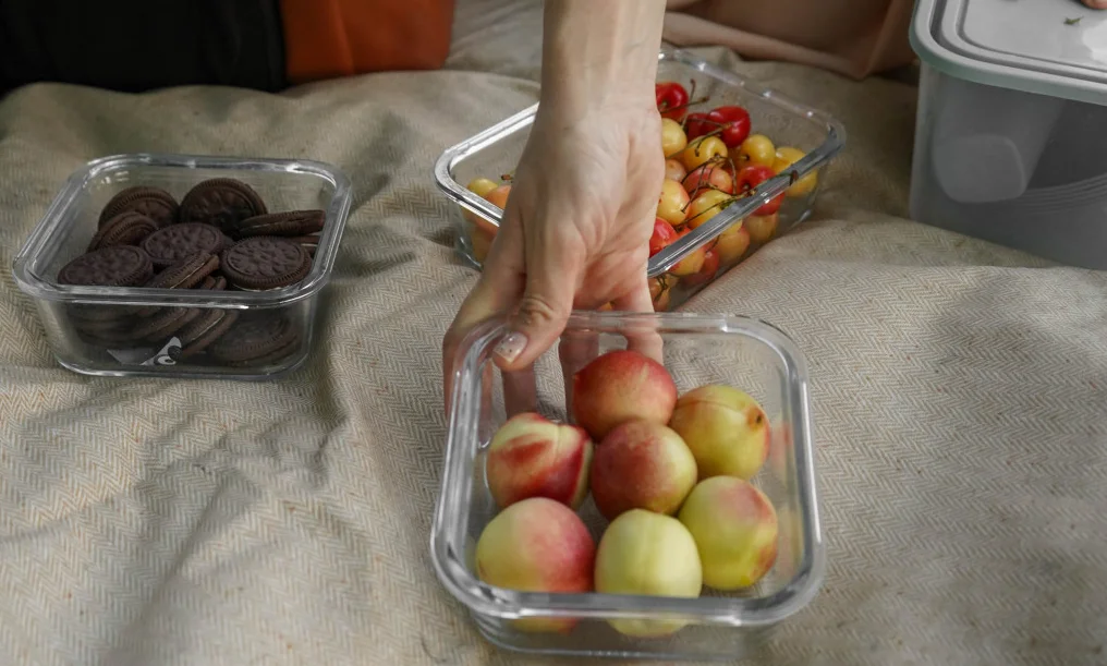 beige picnic blanket